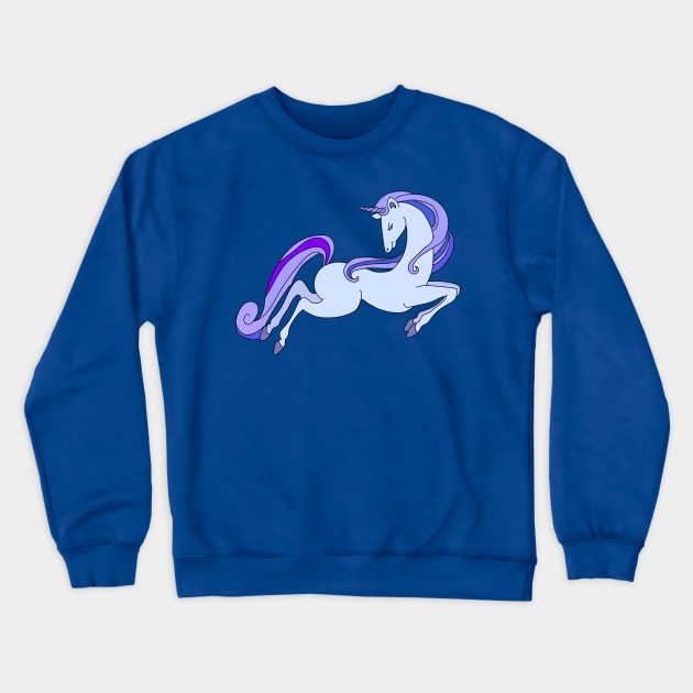 purple unicorn Crewneck Sweatshirt by JulietLake